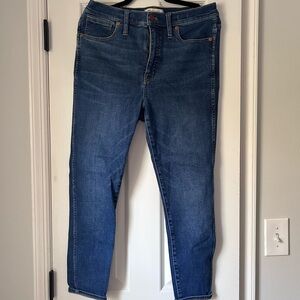 Madewell Women's 10” High Rise Skinny Leg Blue Jeans (30 petite)